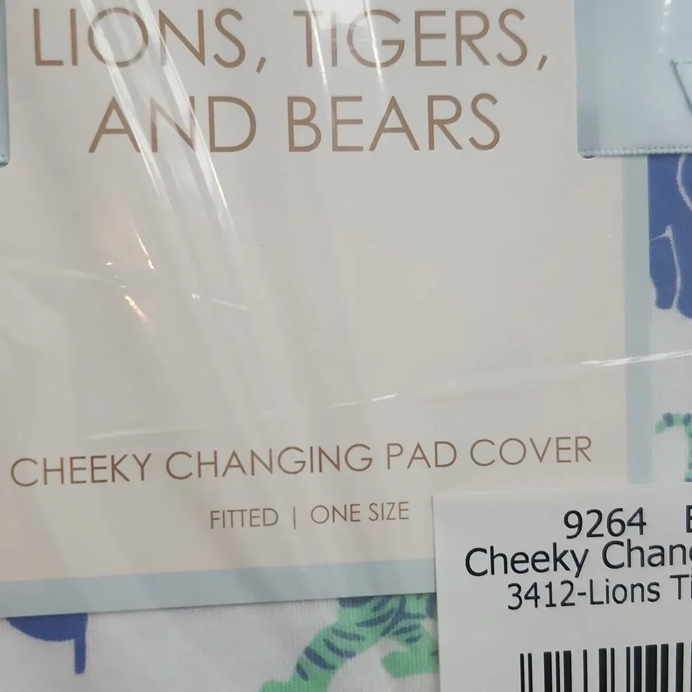 The Beaufort Bonnet Company Cheeky Changing Pad Cover - Blue and Green